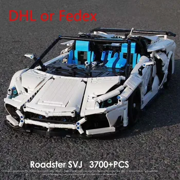 

DHL Fedex 3700Pcs Limited Edition Roadster Moc Aventador Sports car Model Building Block Bricks Christmas Birthday Gifts Toys