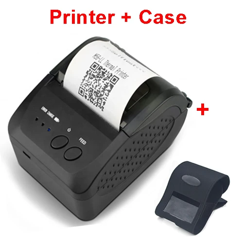 Портативный Bluetooth термопринтер Мини Pos чековый принтер для мобильного телефона карман 58 мм Счетная машина для супермаркета - Цвет: 5809DD Case