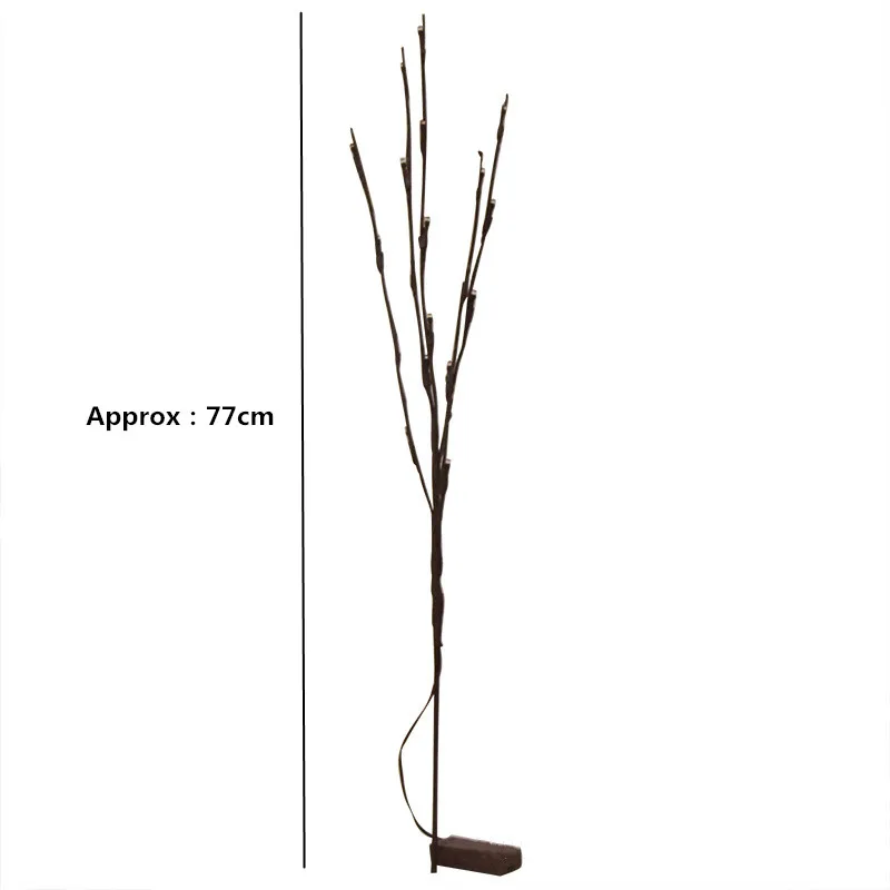 20 лампочек светодиодная ветка для дерева рождественские украшения дома