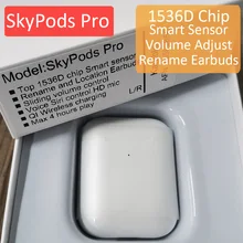 Беспроводной Bluetooth наушники SkyPods Pro Tws Air 2 с функцией регулировки громкости 8D Super Bass PK i5000 i9000 i90000 Pro TWS