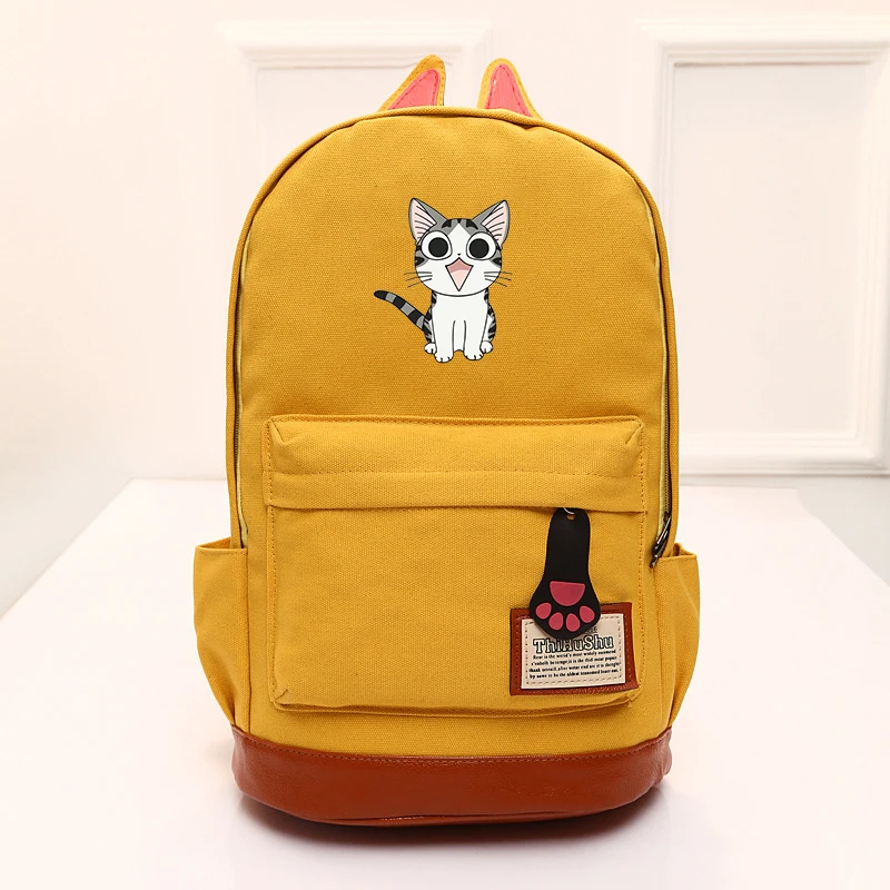 Cat Ear Backpack Canvas School Bag