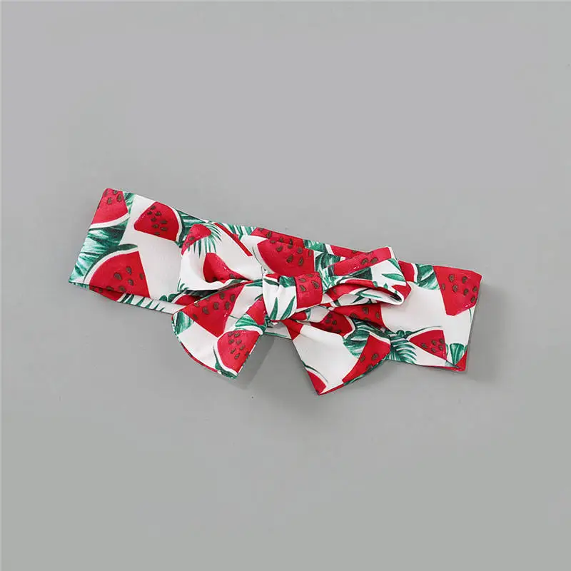 2020 summer new watermelon print baby girl clothes set (6)