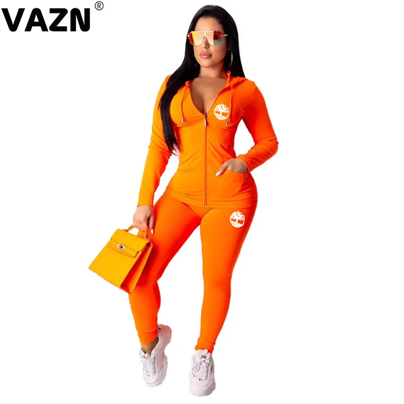 VAZN,, одежда на каждый день, одежда для молодых, повседневная, модная, с капюшоном, длинный рукав, длинные штаны, спортивные костюмы, тонкий женский комплект из 2 предметов
