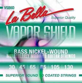 

Vsb6d vapor shield strings for 6 string bass guitar, Nickel Plated, 30-130, La Bella