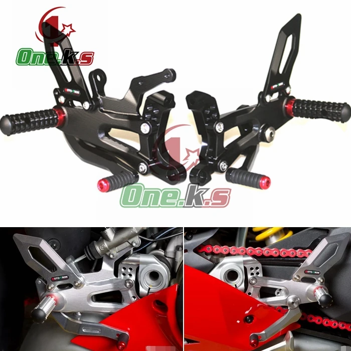 

CNC Aluminum Alloy Motorcycle footrest footpeg pedal foot peg Rearset Rearsets For DUCATI V4 V4R 2018 2019 Racing Front Pedal