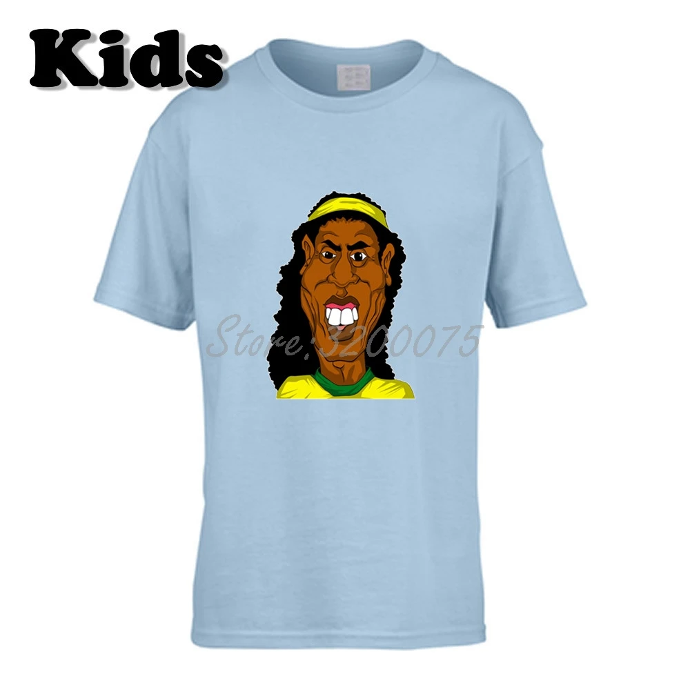 23 Детская футболка Ronaldinho 10 Ronaldo De Assis Moreira, Бразилия, Барселона, легенда, одежда, футболка для мальчиков и девочек W19032991 - Цвет: 23