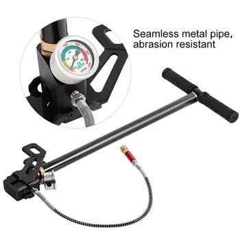

0-6000psi Tungsten Steel 3 Stage Hand Pump for PCP Air Gun Boat Tire Ball for Automobile Car Tire Inflatable High Pressure