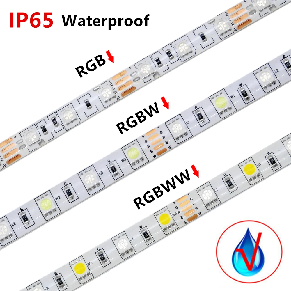 10 м RGB светодиодный светильник 5050 SMD RGBWW диодный светодиодный ленточный Водонепроницаемый Bluetooth 24Key 44key управление DC 12V адаптер питания набор