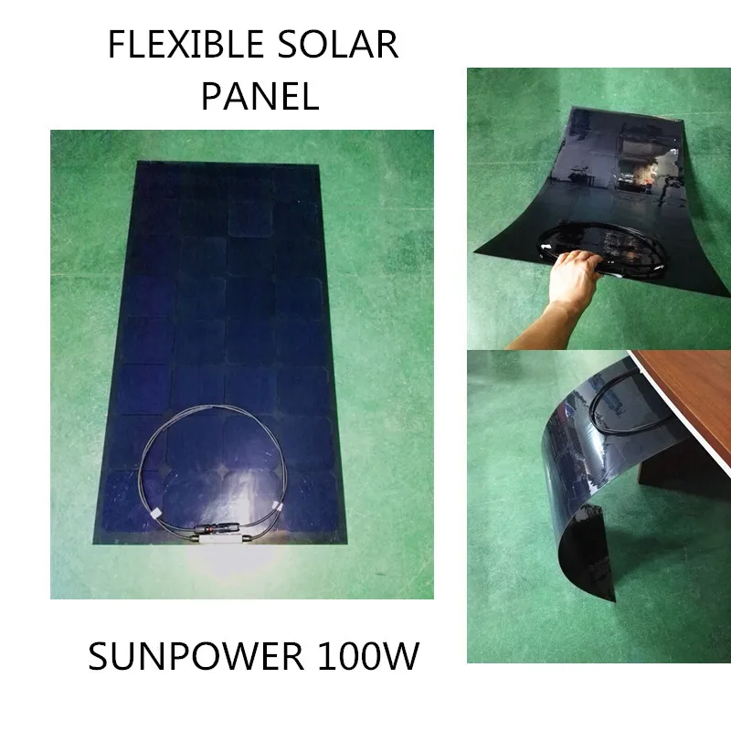 Тонкая пленка Sunpower Солнечная Панель лучшая цена Гибкая солнечная панель моно солнечная батарея 100 Вт Быстрое Действие