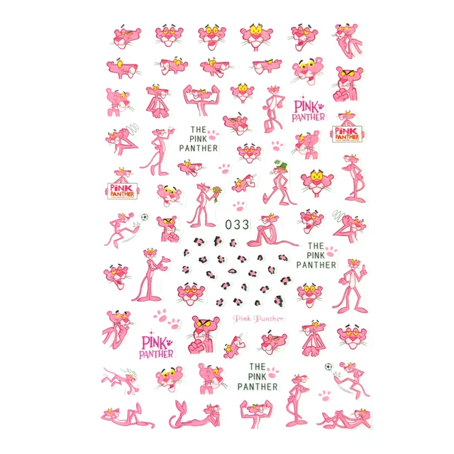 1PCS Disney Cartoon Anime Collection Star Design Nail Sticker Mickey Mouse Donald Duck Lion King Mermaid Stitch Nail Slider EB033