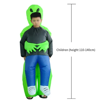 

Funny Inflatable Costume Green Alien Adult Kids Funny Blow Up Suit Party Fancy Dress Unisex Costume Halloween Costume Boy Girl