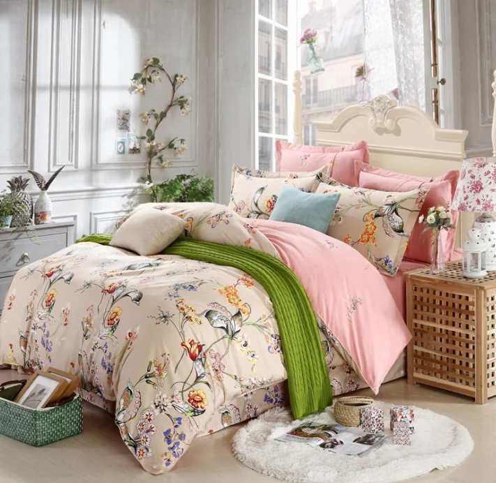 NTMY 09 Ultratex Home Textile Printed Multi Color Multi Sizes Comfortable Thicked Brushed Suede Bedding Sets Duvet Cover Bed Sh