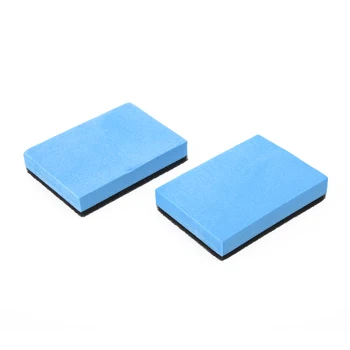 

Blue+Black Glass Car Sponge Pad Cleaning Tool 7.5*5*1.5cm Replacement 2Pcs EVA