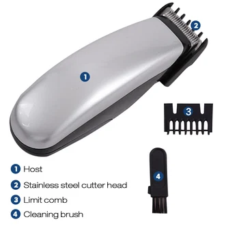

Hair Trimmer Battery Powered Hair Clipper Dry Wet Double Use Hair Cutter for Adults Children Home-use Salon Barber Low Noise