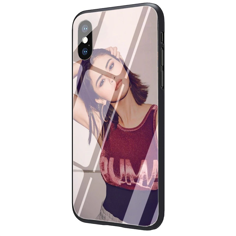 EWAU Selena Gomez чехол из закаленного стекла для телефона для iphone 5 5s SE 6 6s 7 8 plus X XR XS 11 pro Max - Цвет: G5