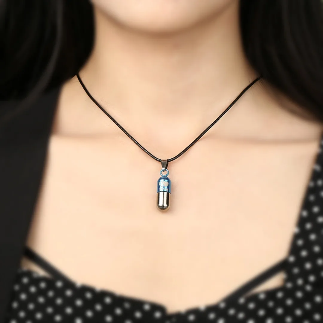 Shellhard Ash Holder Keepsake Neckalces Vintage Metal Urn Cremation Love Pill Pendant Necklace For Men Women Jewelry