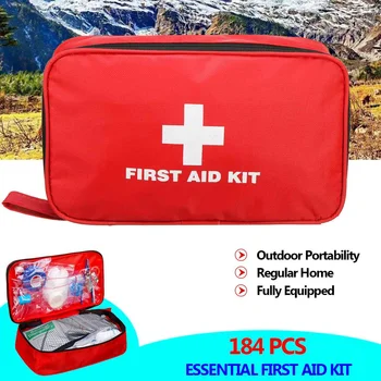 

184 Pcs Portable First Aid Kit For Medicines Outdoor Camping Hiking Medical Bag Survival Handbag Emergency Kits Travel Set