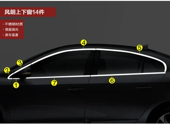 

High Quality Stainless Steel Car Window Trim Strip For Renault Fluence 2011 2012 2013 2014 2015 4dr Car-styling