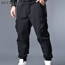 Осень весна размера плюс мужские брюки 5XL 6XL 7XL Свободные повседневные брюки мужские