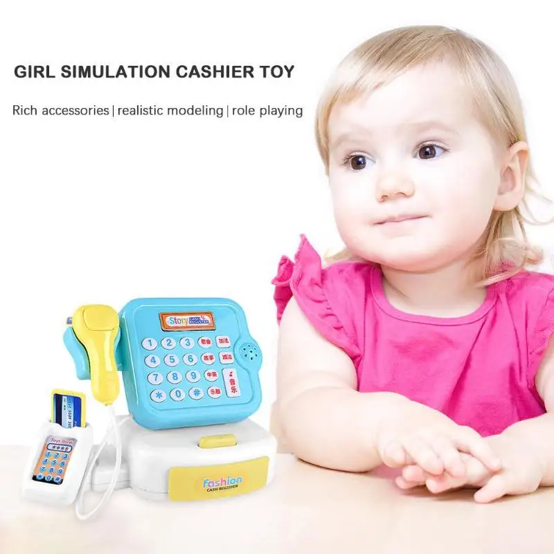 Милый кассовый симулятор Juguetes кассовый аппарат детские игрушки ролевые игры электронные обучающие счетчики машина Scalextric Игрушки для девочек
