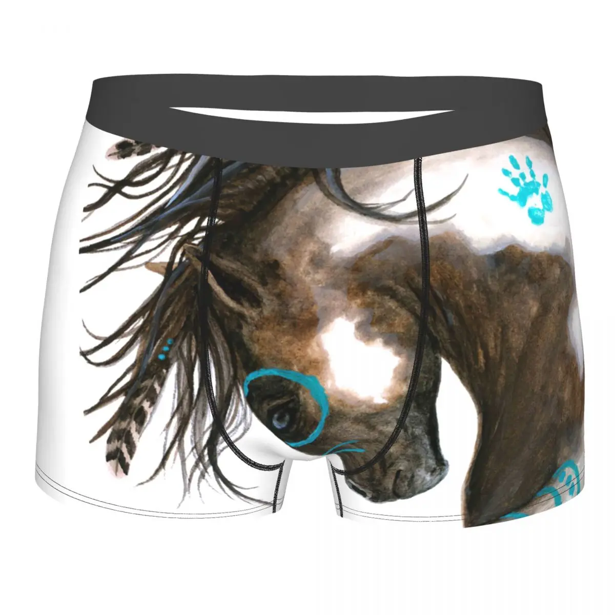 Majestic Horse Underpants Breathbale Panties Male Underwear Print Shorts Boxer Briefs каминокомлпект dominica std eug dn majestic bl