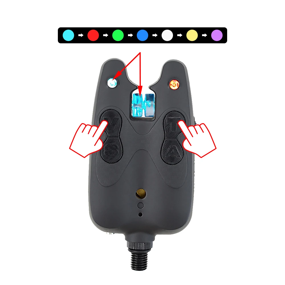 Multi-Color Wireless Fishing Bite Alarm Indicator Color Change LED Light Anti-theft Carp Coarse