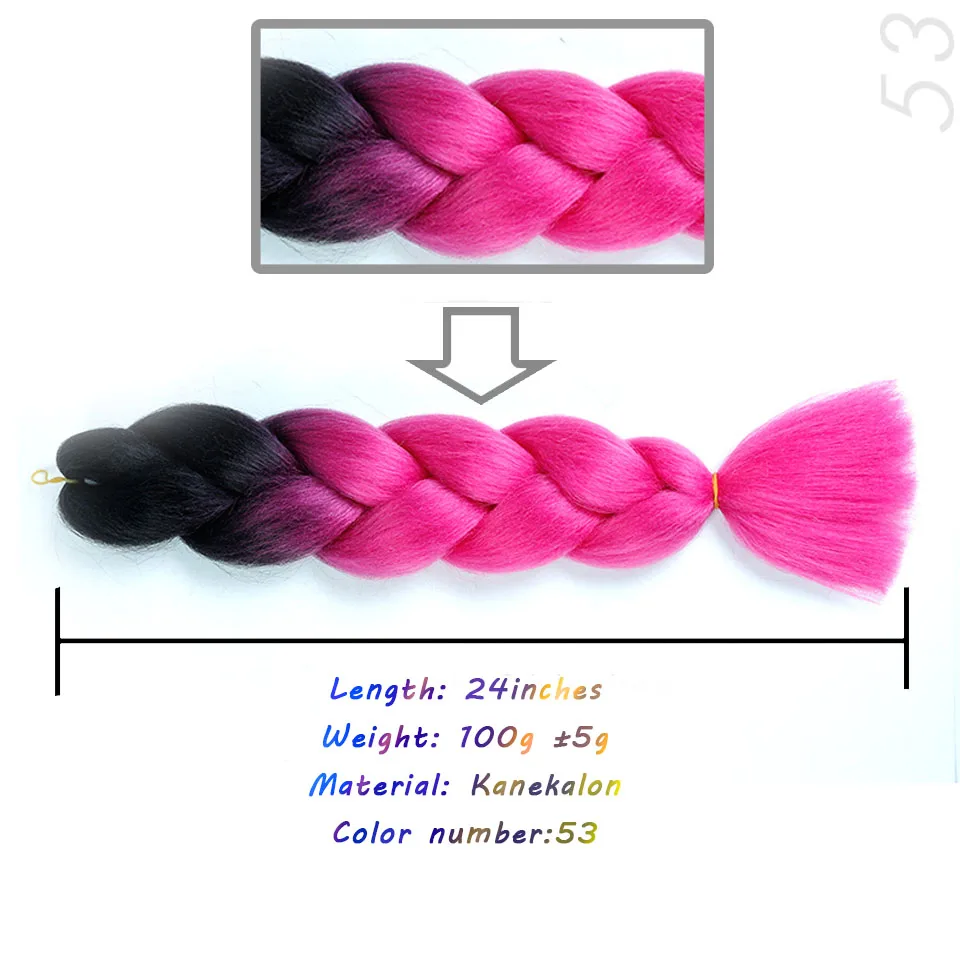 Джамбо косички аксессуары для волос длинные, радужной расцветки синтетические плетеные волосы крючком светлые серые волосы для наращивания африканские вязки - Цвет: #26