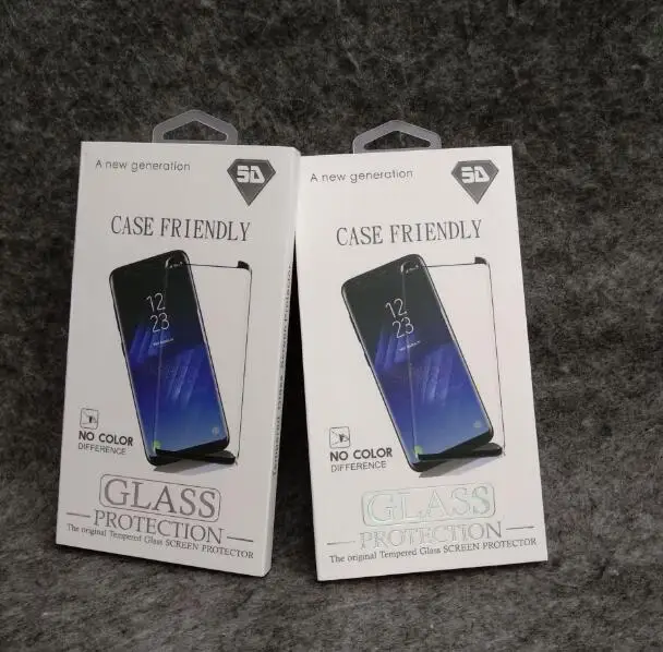 D 200 шт/партия 9H pro пластиковая Розничная коробка чехол для samsung Galaxy Note9 стекло S8 s9 Plus полное покрытие закаленное стекло протектор экрана - Цвет: D