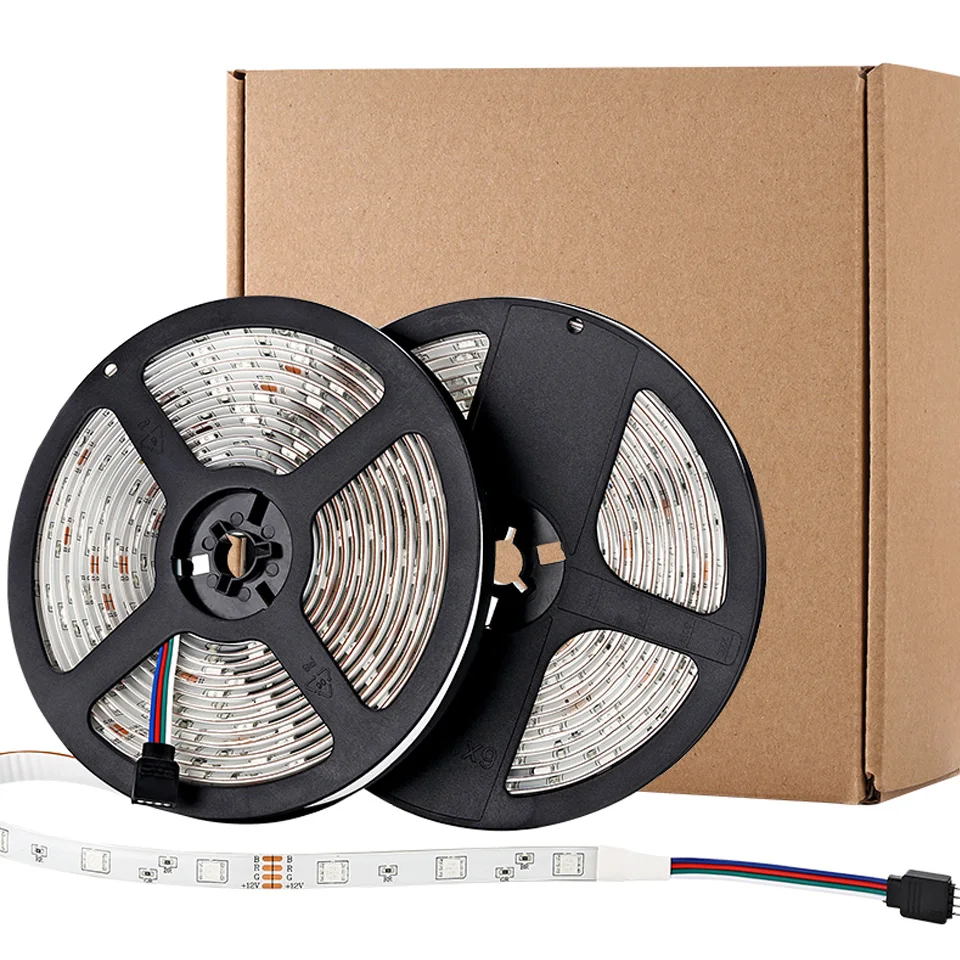Светодиодный светильник, умный светильник RGB 5050 SMD, гибкая светодиодная лента световой полосы Alexa RGB, лента диода DC 12 В, пульт дистанционного управления Wifi, адаптер