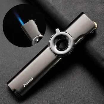 

Cigarette Lighter Mini Long Strip Grinding Wheel Metal Gas Lighter Windproof Cigar Butane Lighters Portable Small Spray Gun