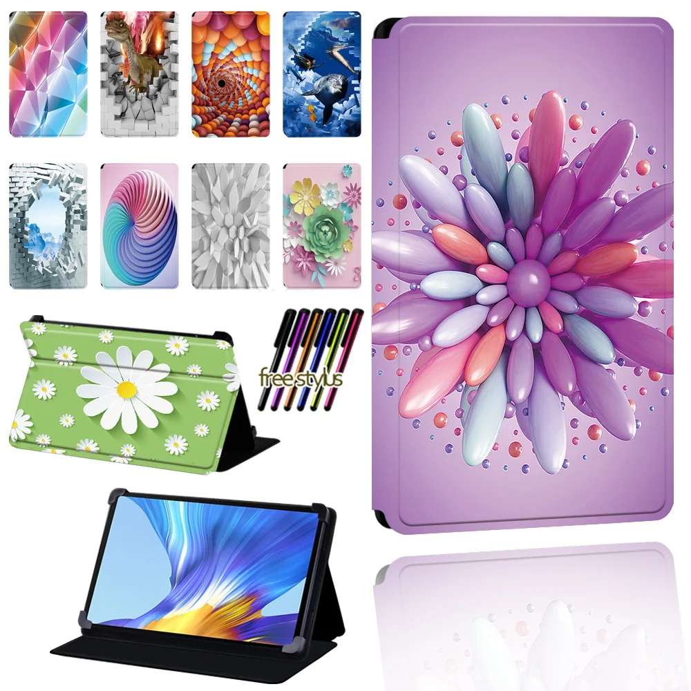 

3D Pattern Tablet Case for Huawei MatePad / Honor V6 / Enjoy Tablet 2 Leather Foldable Lightweight Protective Case Cover