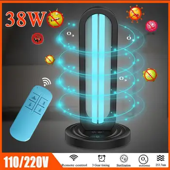 

110V/220V Portable Ultraviolet Germicidal Lamp With Remote Controller Ozone UV Sterilizer Disinfection Light Kill Mite Bacterial