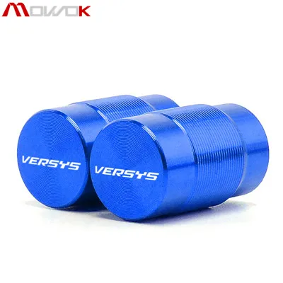 Blue Для Kawasaki VERSYS 1000 650 300x KLE1000/650 аксессуары для мотоциклов колеса крышки стержня вентиля шины с ЧПУ воздухонепроницаемые крышки - Цвет: Blue