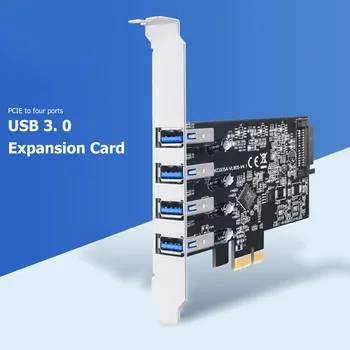 

MAIWO KC005A 4 Port USB 3.0 PCI-E HUB 5Gbps PCI Express 1X 4X 8X 16X Expansion Card Adapter for Windows XP WIN 7/ 8/ 10 Linux