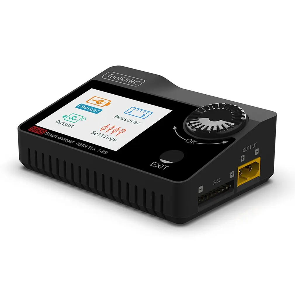 Зарядное устройство ToolkitRC M8S цветной экран TFT 400 Вт 2 4 А для 1-8S Lipo LiHV Life Lion NiMh Pb |