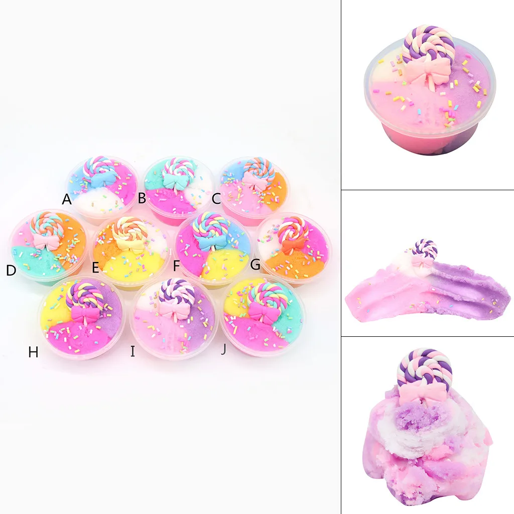 

Color Fluffy Slime Toys DIY Polymer Clay Toys 60ml Color Mixing DIY Candy Slime Mud Scented Stress Relief Clay Toy W822