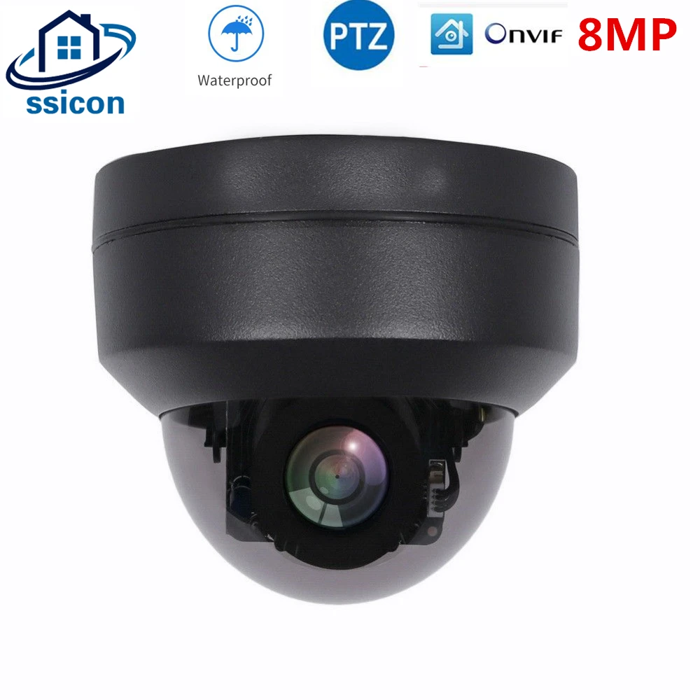8MP PTZ IP Camera Outdoor 2.8-12mm Lens IR Night Vision Hisee APP Waterproof Suveillance Security CCTV Camera POE