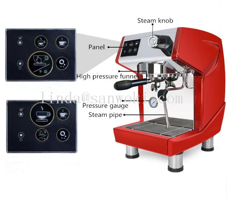 Semi-automatic cafe machine Italian latte Coffee Machine Steam Pump Type Milk Bubble Coffee Maker Espresso Coffee Machine