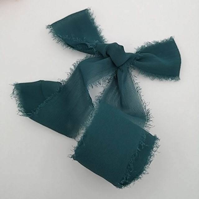 Chiffon Ribbon Silk-Like Ribbons Wedding Invitation Bouquet Fabric Ribbons 3.8Cmx5M Christmas Decoration Gift Wrapping