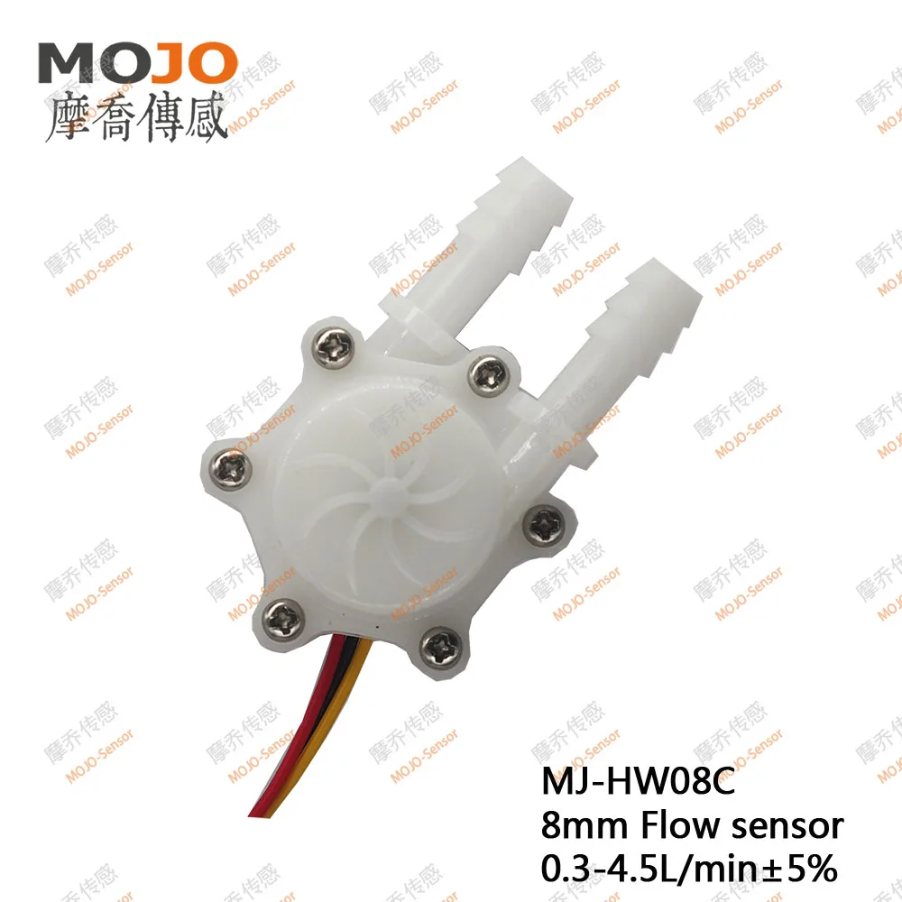 

Medical apparatus and instruments MJ-HW08C can change directions freely flow sensor FDA 8mm turbine flowmeter water purifier