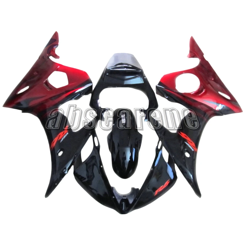 Глянцевый черный красный полный комплект обтекателей для Yamaha YZF600 R6 2003 2004 2005 YZF 03 04