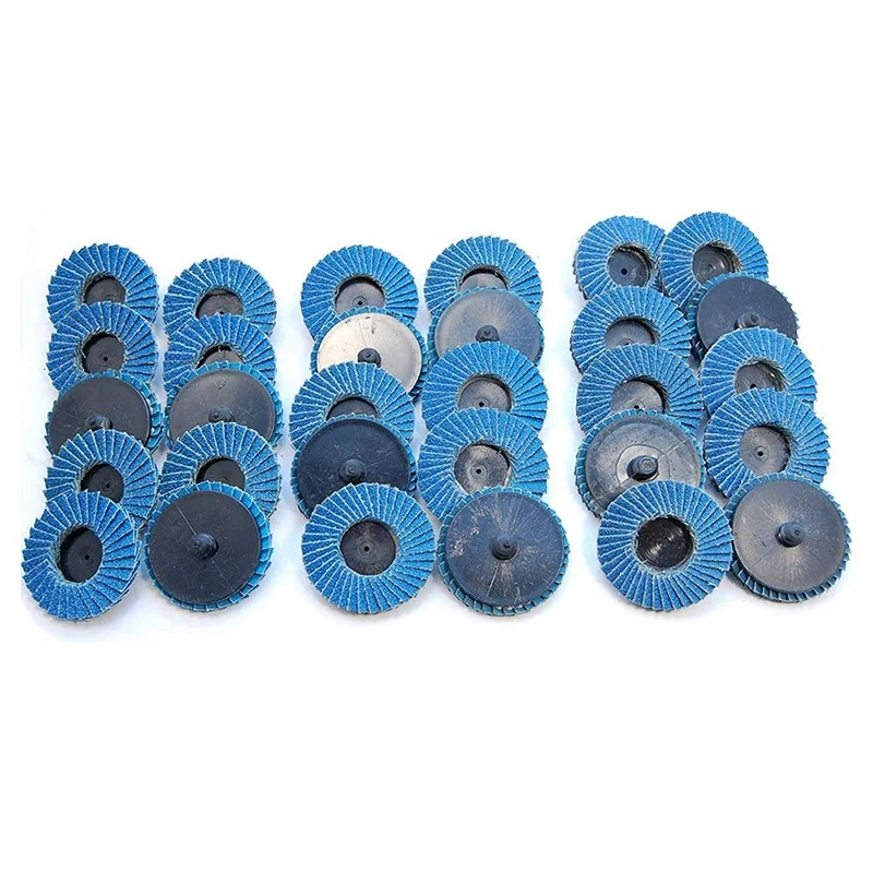 

50Mm 2 inch Flap Disc Sanding Disk for Rolor Roll Lock Abrasive Tools Fits Polishing Metal Iron Rust Removal Grinding Wheel