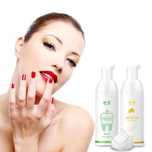 60 мл отбеливающая зубная паста уход за зубами пена натуральный рот мыть водный для рта гигиеническая зубная паста