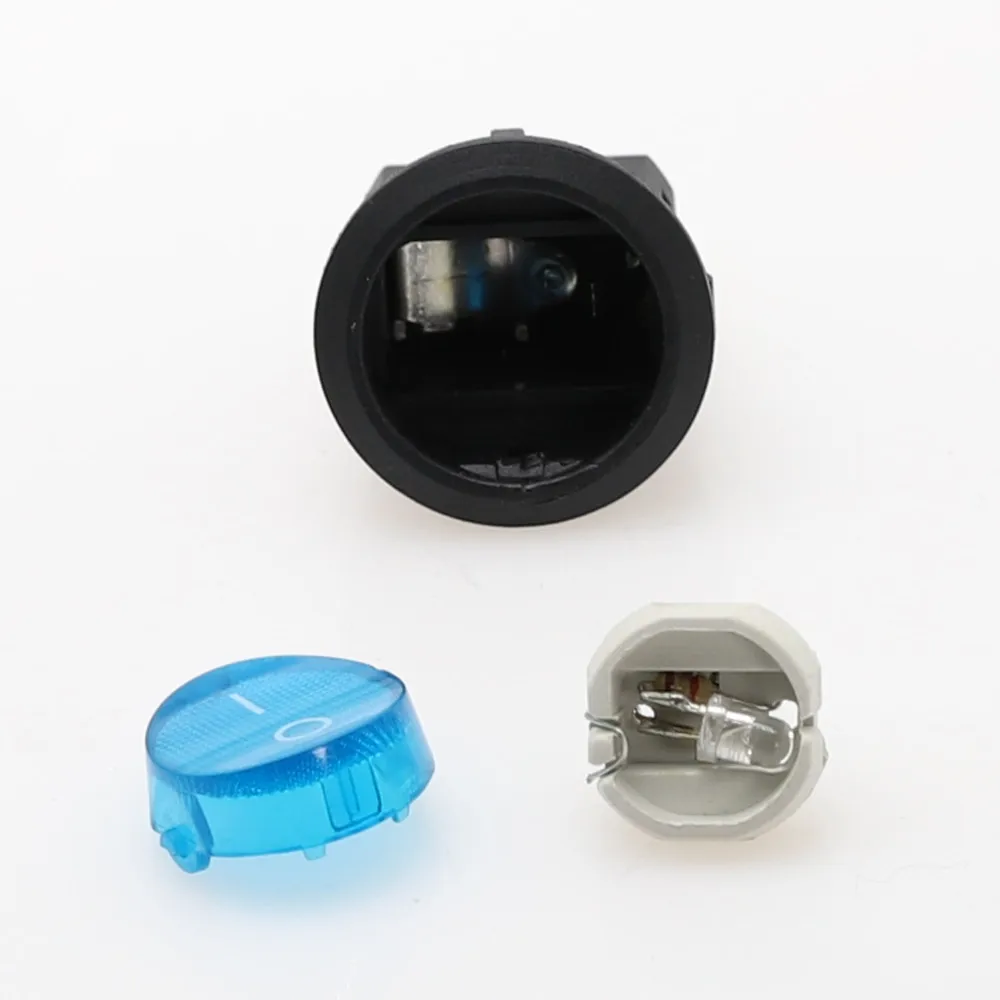 4 шт. автомобильный 12 В круглый кулисный выключатель зеленая светодиодная лампа