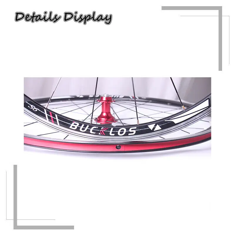 BUCKLOS QR Wheelset 700c Aluminum Alloy Wheels Road Bike V Brake Clincher Front Rear 7-11s Wheelsets 30mm Rims Bike Accessories