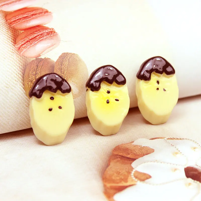 

8pcs 25*16mm Cartoon Banana Flatback Resin Charms for DIY Pendant Necklace, Earring Bracelet,Hair Accessories