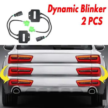 

A Pair Semi Dynamic Blinker Taillights Module Turn Signal LED Turn Signal Lights Cable Wire For Audi A6 S6 RS6 C7 2012-14