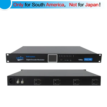 

1U Rack 4 channel HDMI to ISDB-T H-D digital TV Encoder Modulator 4 Route 1080P RF Transmitter EMB228HI-4