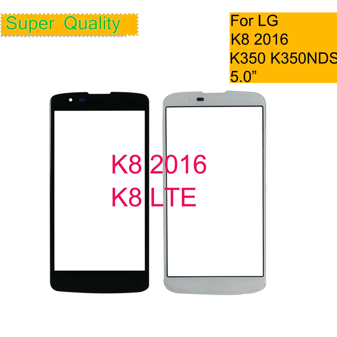 

10 шт./лот для LG K8 LTE 2016 Phoenix 2 K350N K350 сенсорный экран передняя стеклянная панель переднее внешнее стекло объектив для LG K8 ЖК-стекло