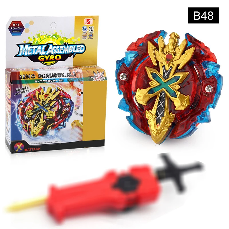 Bey Battle Blade Boy Toy Blade Burst GT Gyro Launcher, рождественский подарок, детские игрушки, набор, вращающиеся топы, тупи, металл, Fusion Evolution - Цвет: B-48